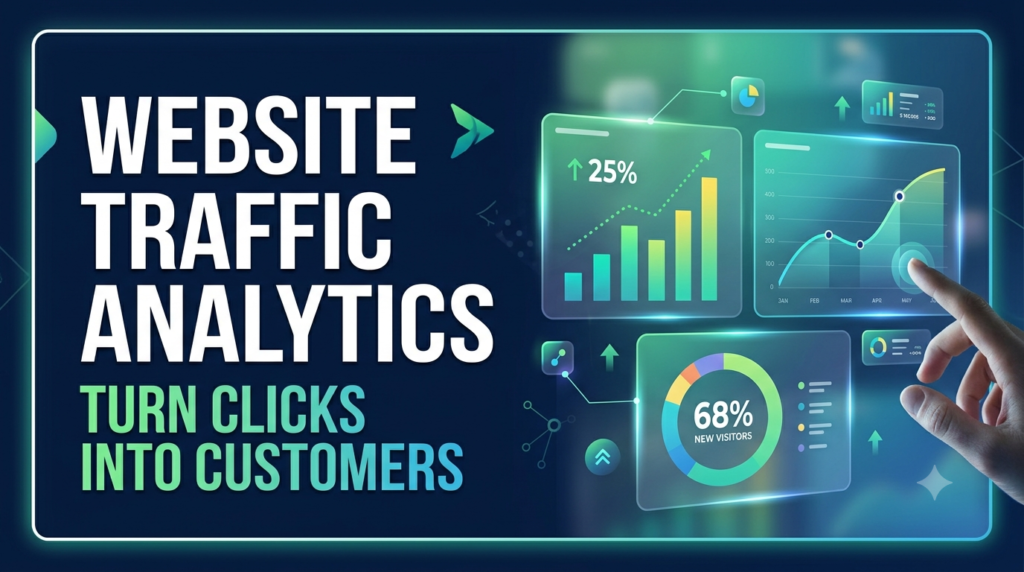 Website traffic analytics dashboard
